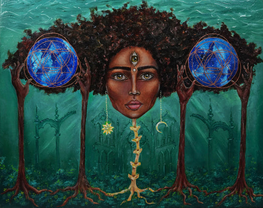 "The Oracle" -Gold embellished High quality print