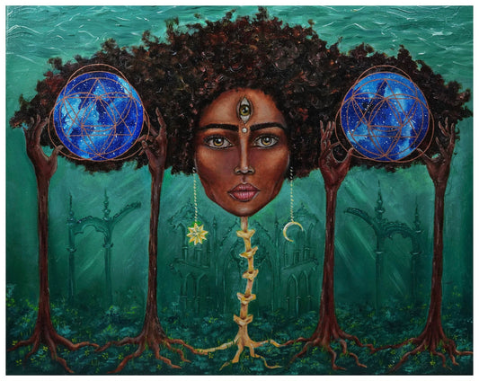 "The Oracle" -Gold embellished High quality print