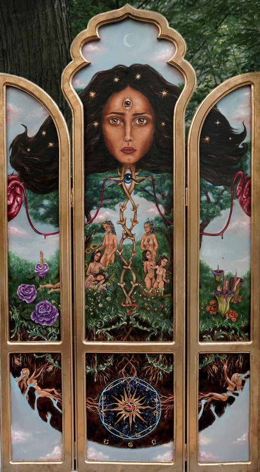 Sold - Eves of Eden - oil on canvas
